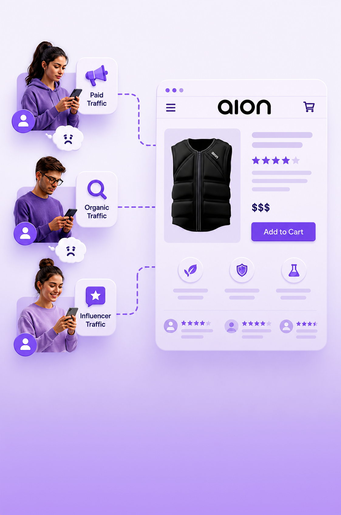 One page every shopper illustration